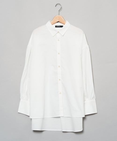 AS KNOW AS de base（アズノゥアズドゥバズ）の「おっきスリーブグッドシャツ（シャツ/ブラウス・レディース・ブラック/オフホワイト/カーキ/グレイッシュベージュ・FREE）」の2枚目の写真