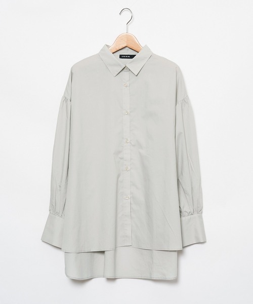 AS KNOW AS de base（アズノゥアズドゥバズ）の「おっきスリーブグッドシャツ（シャツ/ブラウス・レディース・ブラック/オフホワイト/カーキ/グレイッシュベージュ・FREE）」の4枚目の写真