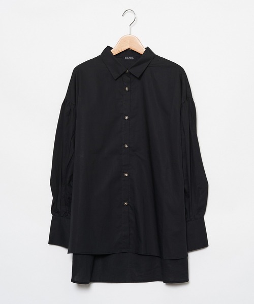 AS KNOW AS de base（アズノゥアズドゥバズ）の「おっきスリーブグッドシャツ（シャツ/ブラウス・レディース・ブラック/オフホワイト/カーキ/グレイッシュベージュ・FREE）」の3枚目の写真