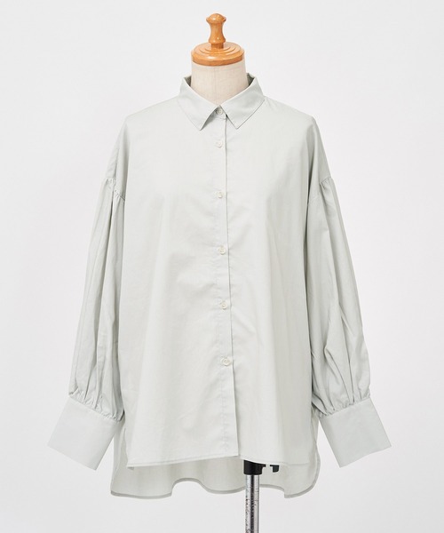 AS KNOW AS de base（アズノゥアズドゥバズ）の「おっきスリーブグッドシャツ（シャツ/ブラウス・レディース・ブラック/オフホワイト/カーキ/グレイッシュベージュ・FREE）」の6枚目の写真