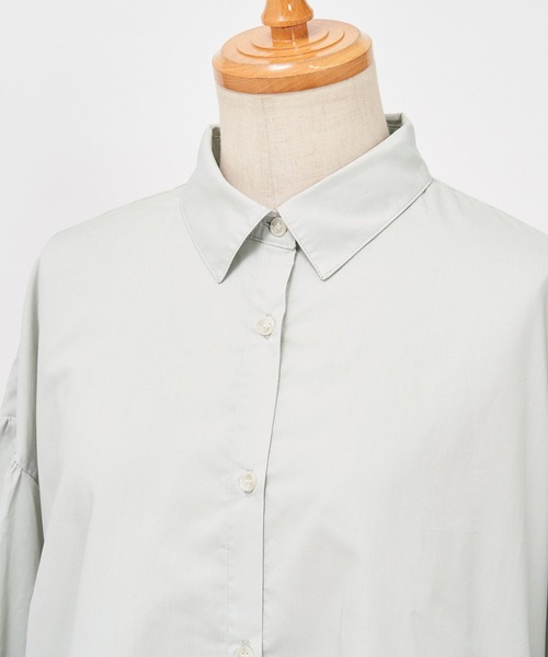 AS KNOW AS de base（アズノゥアズドゥバズ）の「おっきスリーブグッドシャツ（シャツ/ブラウス・レディース・ブラック/オフホワイト/カーキ/グレイッシュベージュ・FREE）」の5枚目の写真