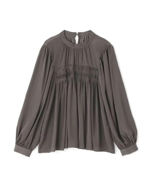 N.（N. Natural Beauty Basic）（エヌエヌナチュラルビューティーベーシック）の「◆ピンタックサテンブラウス（シャツ/ブラウス・レディース・チャコールグレー/ピンク/ナチュラル/イエロー・MEDIUM）」の18枚目の写真