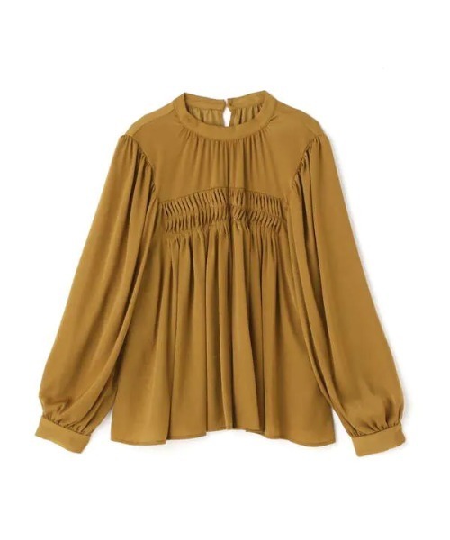 N.（N. Natural Beauty Basic）（エヌエヌナチュラルビューティーベーシック）の「◆ピンタックサテンブラウス（シャツ/ブラウス・レディース・チャコールグレー/ピンク/ナチュラル/イエロー・MEDIUM）」の22枚目の写真