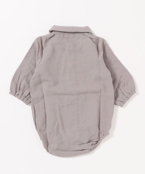 D.fesense（ディーフェセンス）の「【D.fesense/ディーフェセンス】シャツボディ（その他ベビーウェア・キッズ・ホワイト系その他/グレー・70cm/80ｃｍ）」の3枚目の写真