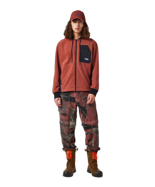 DIESEL（ディーゼル）の「メンズ パーカー フリース ジャケット