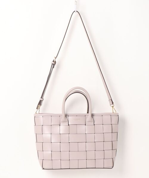 & chouette（アンドシュエット）の「編み込みトート（M)（トートバッグ・レディース・ブラック/ベージュ/オフホワイト/グレイッシュベージュ・FREE）」の4枚目の写真
