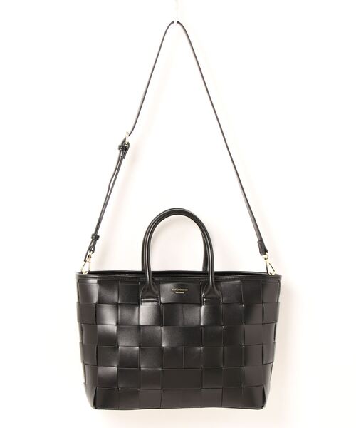 & chouette（アンドシュエット）の「編み込みトート（M)（トートバッグ・レディース・ブラック/ベージュ/オフホワイト/グレイッシュベージュ・FREE）」の3枚目の写真