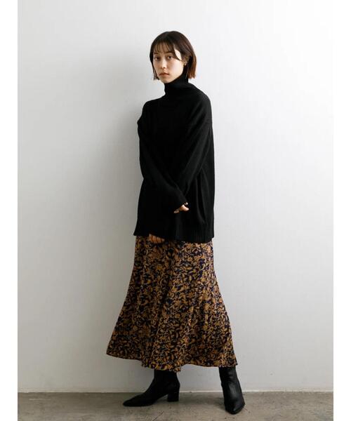 koe（コエ）の「天竺編みタートルネックニット*（ニット/セーター・レディース・ライトベージュ/カーキ/グリーン/ブラック/ブラウン/マスタード・L/S/M）」の16枚目の写真