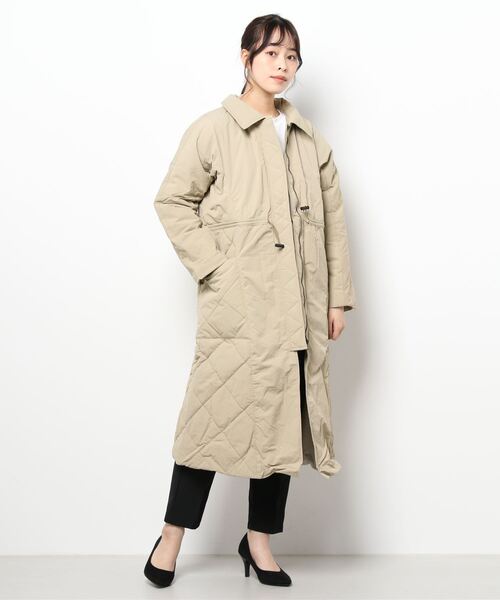 ANT（アント）の「パディングキルティングコート【ANT】（ミリタリージャケット・レディース・ブラック/ベージュ/カーキ・FREE）」の2枚目の写真
