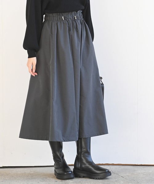 rps(アールピーエス)の「ドロストボリュームスカート(スカート・レディース・チャコールグレー/ブラック/グリーン/グレー/カーキ・M)」の3枚目の写真