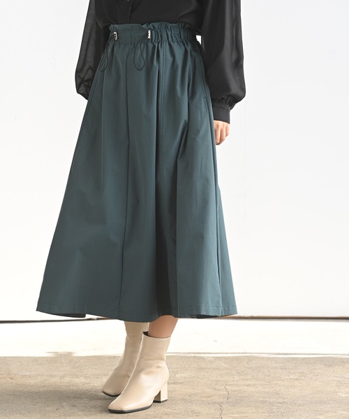rps(アールピーエス)の「ドロストボリュームスカート(スカート・レディース・チャコールグレー/ブラック/グリーン/グレー/カーキ・M)」の5枚目の写真