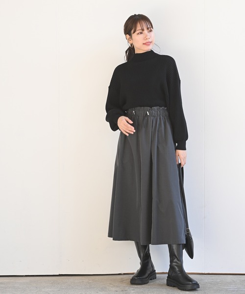rps(アールピーエス)の「ドロストボリュームスカート(スカート・レディース・チャコールグレー/ブラック/グリーン/グレー/カーキ・M)」の21枚目の写真