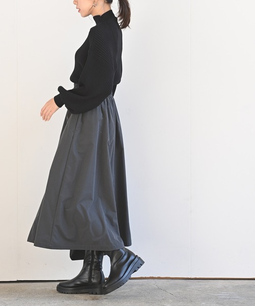rps(アールピーエス)の「ドロストボリュームスカート(スカート・レディース・チャコールグレー/ブラック/グリーン/グレー/カーキ・M)」の10枚目の写真