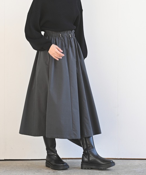 rps(アールピーエス)の「ドロストボリュームスカート(スカート・レディース・チャコールグレー/ブラック/グリーン/グレー/カーキ・M)」の14枚目の写真