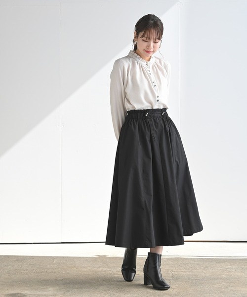 rps(アールピーエス)の「ドロストボリュームスカート(スカート・レディース・チャコールグレー/ブラック/グリーン/グレー/カーキ・M)」の11枚目の写真