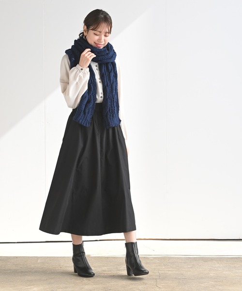 rps(アールピーエス)の「ドロストボリュームスカート(スカート・レディース・チャコールグレー/ブラック/グリーン/グレー/カーキ・M)」の12枚目の写真