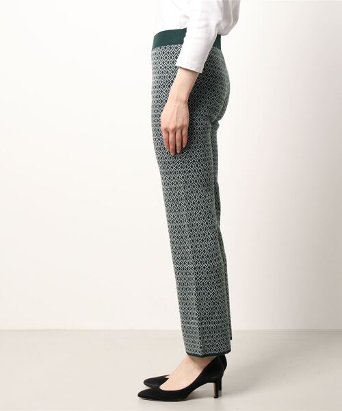 PICCIN（ピッチン）の「ハイゲージ幾何学ニットパンツ（その他パンツ・レディース・グリーン/ブラック・M/L）」の9枚目の写真
