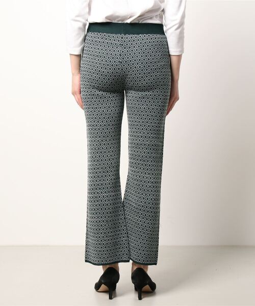PICCIN（ピッチン）の「ハイゲージ幾何学ニットパンツ（その他パンツ・レディース・グリーン/ブラック・M/L）」の6枚目の写真