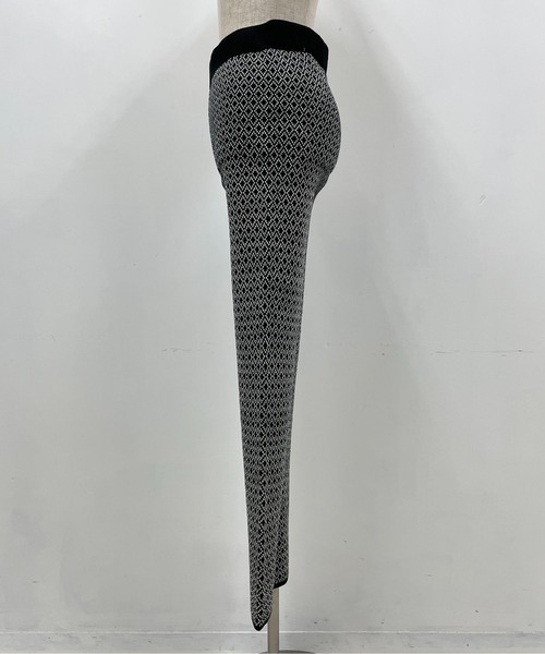 PICCIN（ピッチン）の「ハイゲージ幾何学ニットパンツ（その他パンツ・レディース・グリーン/ブラック・M/L）」の14枚目の写真