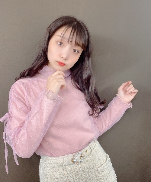 Swankiss（スワンキス）の「AD candoll cut T（Tシャツ/カットソー・レディース・ピンク/オフホワイト/ブラック/グレー・FREE）」の17枚目の写真