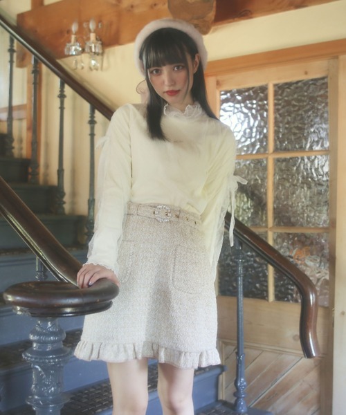 Swankiss（スワンキス）の「AD candoll cut T（Tシャツ/カットソー・レディース・ピンク/オフホワイト/ブラック/グレー・FREE）」の10枚目の写真
