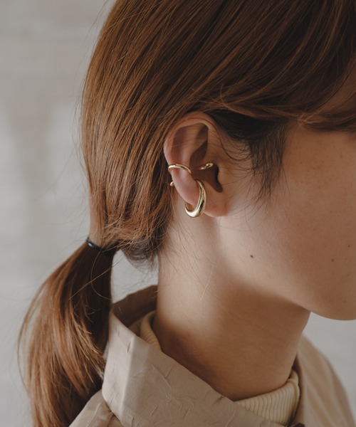 Kastane(カスタネ)の「【fiw.】ティアドロップイヤカフ3set(イヤーカフ・レディース・シルバー/ゴールド・FREE)」の2枚目の写真