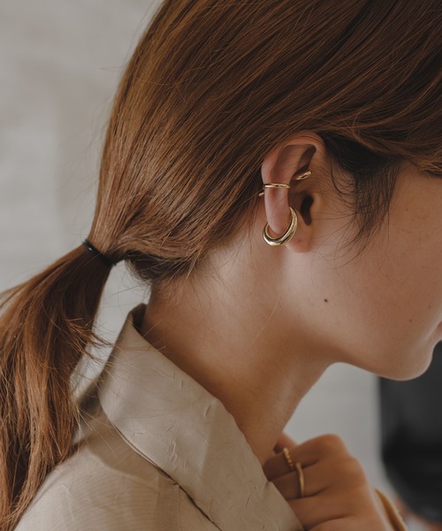 Kastane(カスタネ)の「【fiw.】ティアドロップイヤカフ3set(イヤーカフ・レディース・シルバー/ゴールド・FREE)」の3枚目の写真