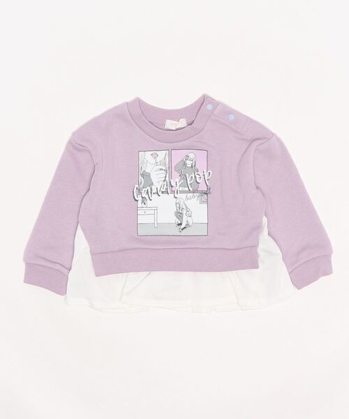 BABYDOLL（ベビードール）の「フェイクレイヤードトレーナー 6139K（スウェット・キッズ・パープル/オレンジ・150cm/90cm/110cm/140cm/130cm/80ｃｍ/120cm/100cm）」の13枚目の写真