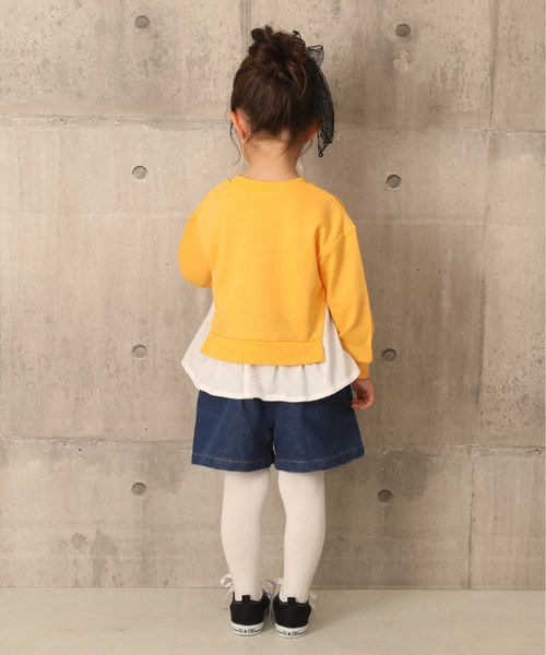 BABYDOLL（ベビードール）の「フェイクレイヤードトレーナー 6139K（スウェット・キッズ・パープル/オレンジ・150cm/90cm/110cm/140cm/130cm/80ｃｍ/120cm/100cm）」の9枚目の写真