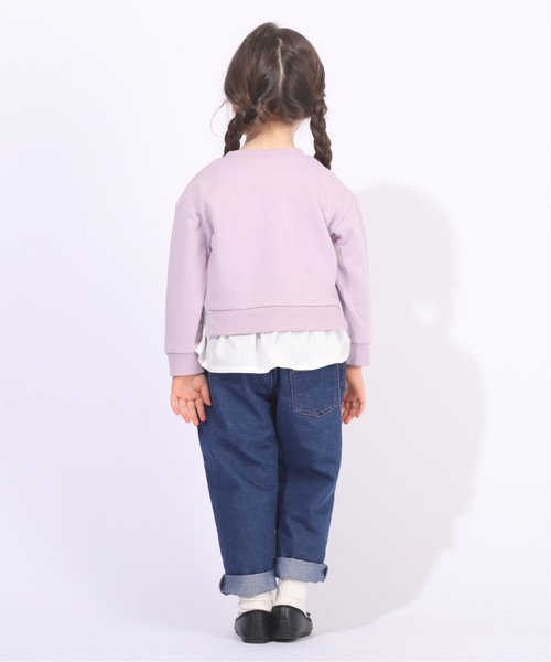 BABYDOLL（ベビードール）の「フェイクレイヤードトレーナー 6139K（スウェット・キッズ・パープル/オレンジ・150cm/90cm/110cm/140cm/130cm/80ｃｍ/120cm/100cm）」の12枚目の写真