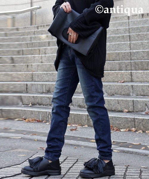 antiqua（アンティカ）の「2WAYボリュームタッセルシューズ（スニーカー・レディース・ブラック・23/24/25）」の15枚目の写真