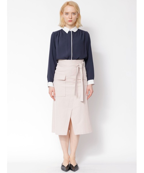 TONAL（トーナル）の「クレリックシャツ（シャツ/ブラウス・レディース・ネイビー/オフホワイト/モカ・38）」の5枚目の写真