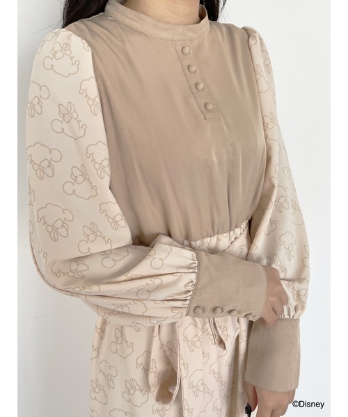 Disney（ディズニー）の「ミニー/スタンドカラーワンピース（ワンピース・レディース・ベージュ・FREE）」の19枚目の写真