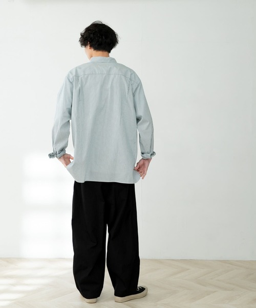 FORK&SPOON（フォークアンドスプーン）の「FORK&SPOON　オックスレギュラーカラーシャツ（シャツ/ブラウス・メンズ・グリーン系その他/イエロー系その他・4/5）」の3枚目の写真