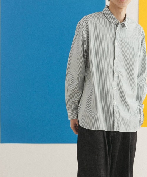 FORK&SPOON（フォークアンドスプーン）の「FORK&SPOON　オックスレギュラーカラーシャツ（シャツ/ブラウス・メンズ・グリーン系その他/イエロー系その他・4/5）」の4枚目の写真