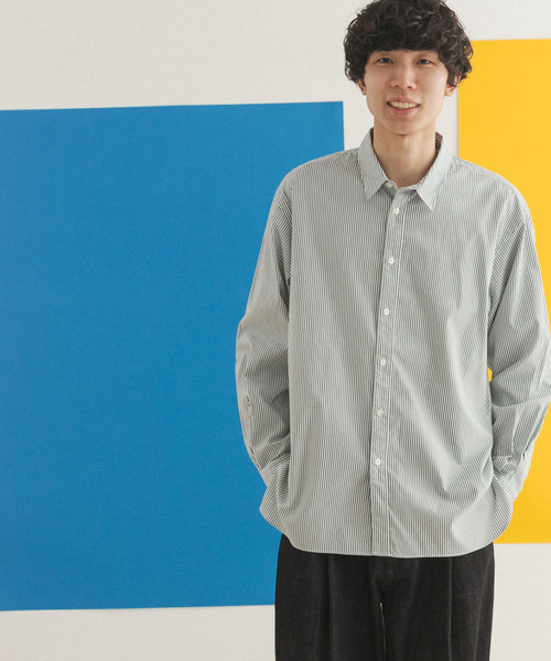 FORK&SPOON（フォークアンドスプーン）の「FORK&SPOON　オックスレギュラーカラーシャツ（シャツ/ブラウス・メンズ・グリーン系その他/イエロー系その他・4/5）」の5枚目の写真