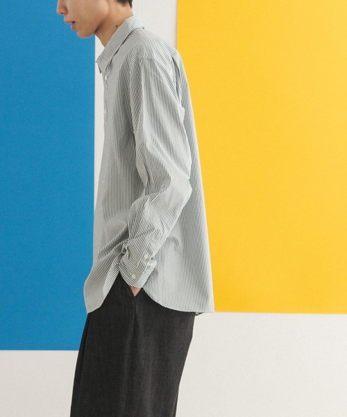 FORK&SPOON（フォークアンドスプーン）の「FORK&SPOON　オックスレギュラーカラーシャツ（シャツ/ブラウス・メンズ・グリーン系その他/イエロー系その他・4/5）」の6枚目の写真