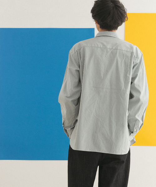 FORK&SPOON（フォークアンドスプーン）の「FORK&SPOON　オックスレギュラーカラーシャツ（シャツ/ブラウス・メンズ・グリーン系その他/イエロー系その他・4/5）」の7枚目の写真