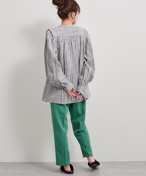 CIAOPANIC TYPY(チャオパニックティピー)の「チェックボリュームブラウス(シャツ/ブラウス・レディース・イエロー/グリーン/ブラック・ONE SIZE)」の11枚目の写真