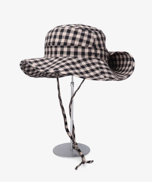 OVERRIDE（オーバーライド）の「OVERRIDE GINGHAM SNAP ROLLHAT（ハット・レディース・ブラック/オレンジ・58cm）」の9枚目の写真