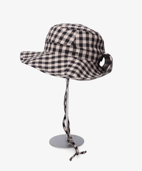 OVERRIDE（オーバーライド）の「OVERRIDE GINGHAM SNAP ROLLHAT（ハット・レディース・ブラック/オレンジ・58cm）」の10枚目の写真