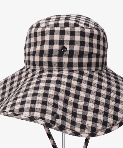 OVERRIDE（オーバーライド）の「OVERRIDE GINGHAM SNAP ROLLHAT（ハット・レディース・ブラック/オレンジ・58cm）」の12枚目の写真