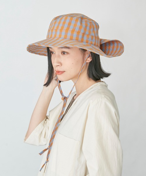 OVERRIDE（オーバーライド）の「OVERRIDE GINGHAM SNAP ROLLHAT（ハット・レディース・ブラック/オレンジ・58cm）」の17枚目の写真