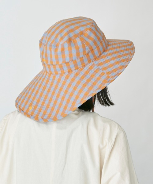 OVERRIDE（オーバーライド）の「OVERRIDE GINGHAM SNAP ROLLHAT（ハット・レディース・ブラック/オレンジ・58cm）」の19枚目の写真