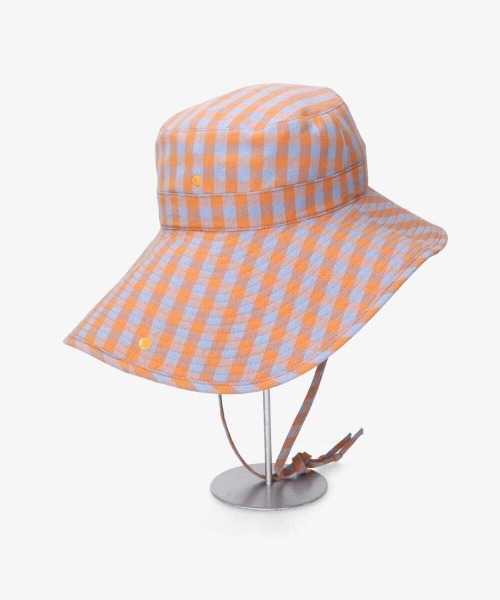 OVERRIDE（オーバーライド）の「OVERRIDE GINGHAM SNAP ROLLHAT（ハット・レディース・ブラック/オレンジ・58cm）」の22枚目の写真