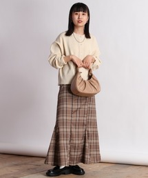 カラフルクルーネックリブニットカーディガン