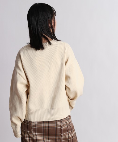 cepo（セポ）の「カラフルクルーネックリブニットカーディガン（カーディガン/ボレロ・レディース・オフホワイト/イエロー/オレンジ/ブルー・M）」の6枚目の写真