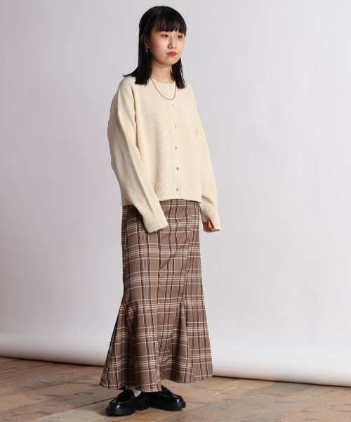 cepo（セポ）の「カラフルクルーネックリブニットカーディガン（カーディガン/ボレロ・レディース・オフホワイト/イエロー/オレンジ/ブルー・M）」の9枚目の写真