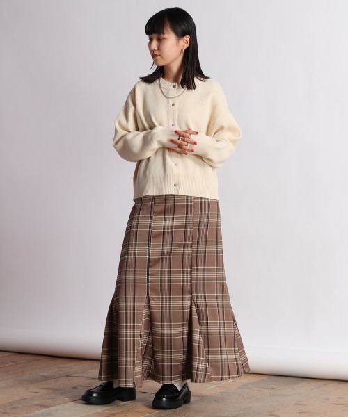 cepo（セポ）の「カラフルクルーネックリブニットカーディガン（カーディガン/ボレロ・レディース・オフホワイト/イエロー/オレンジ/ブルー・M）」の10枚目の写真