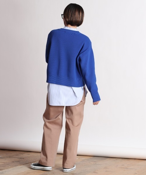 cepo（セポ）の「カラフルクルーネックリブニットカーディガン（カーディガン/ボレロ・レディース・オフホワイト/イエロー/オレンジ/ブルー・M）」の15枚目の写真